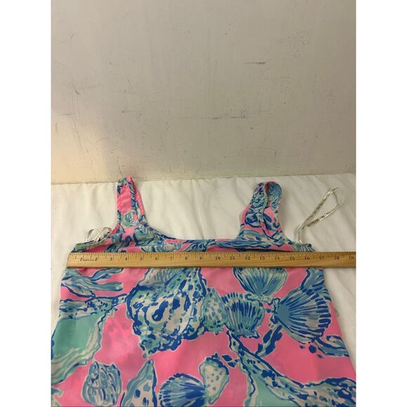 Lilly Pulitzer xs silk tank pink blue seashell - Picture 5 of 7